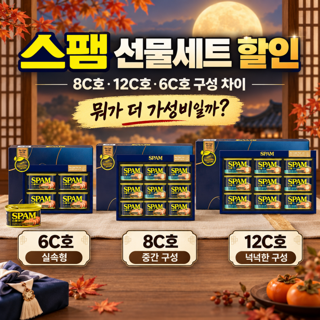 스팸 선물세트 할인, 8C호·12C호·6C호 구성 차이 뭐가 더 가성비일까? 제품 이미지