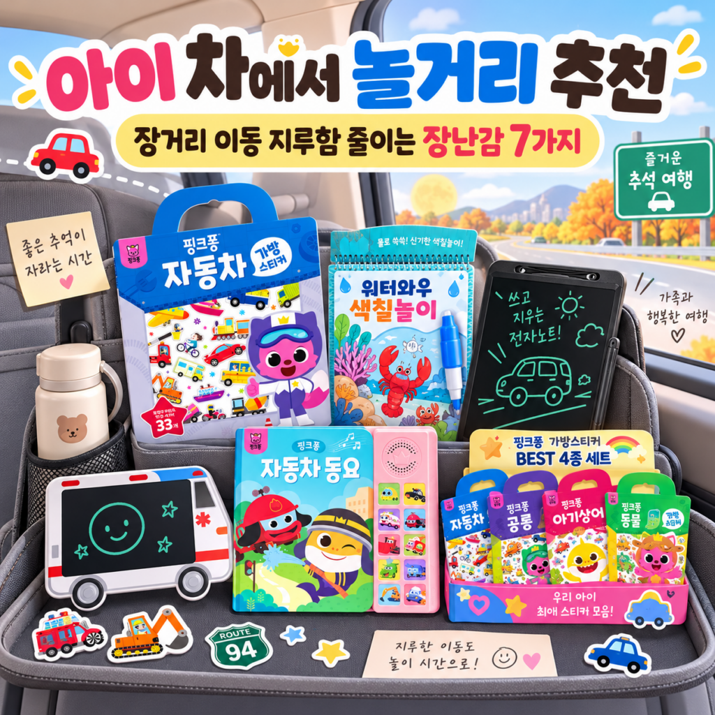 아이 차에서 놀거리 추천, 장거리 이동 지루함 줄이는 장난감 7가지 제품 이미지