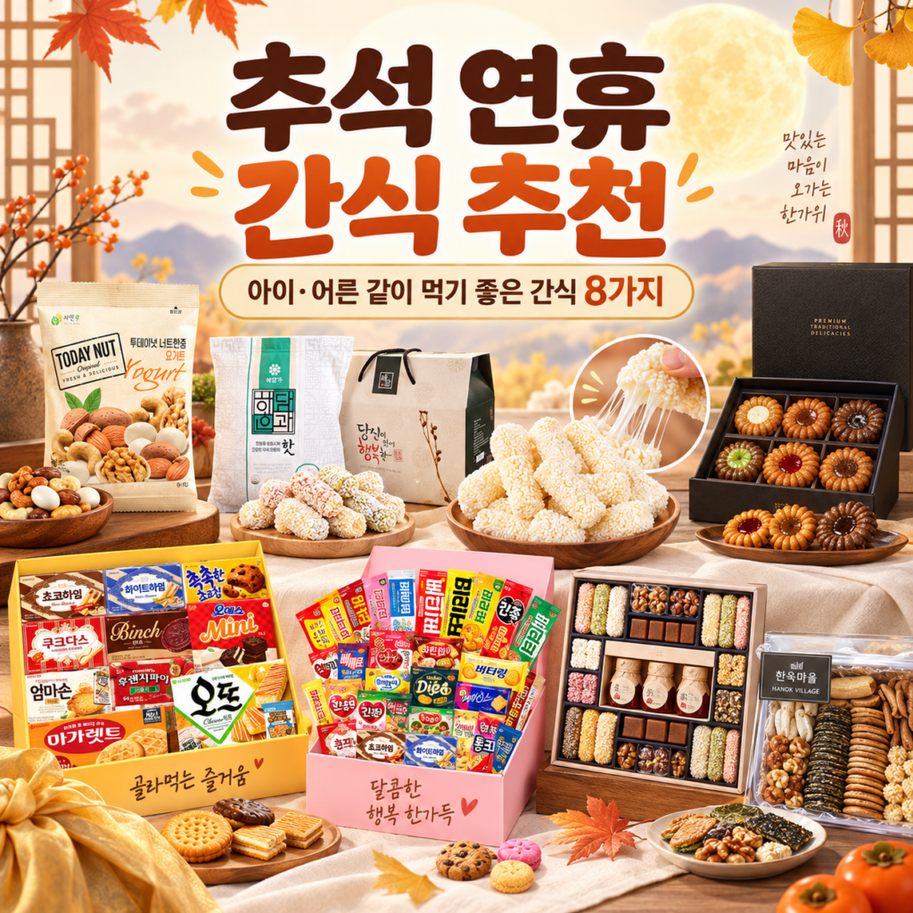 추석 연휴 간식 추천, 아이·어른 같이 먹기 좋은 간식 8가지 제품 이미지