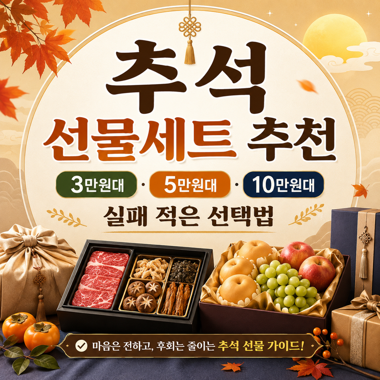 추석 선물세트 추천, 3만원·5만원·10만원대 실패 적은 선택법